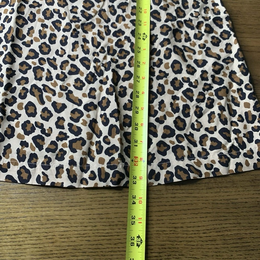 Crown & Ivy Leopard Print Long Sleeve Tiered Ruffle Hem Dress Women S